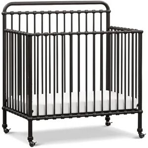 Namesake Million Dollar Baby Winston 4-in-1 Convertible Mini Crib, Black, Small