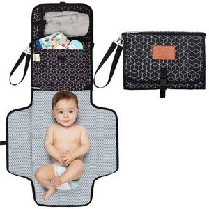 KeaBabies Portable Diaper Changing Pad, Waterproof Foldable Baby Changing Mat, Portable Changing Pad Kit, Grey