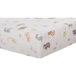 Trend Lab Zoo Animal Flannel Fitted Crib Sheet, Multicolor