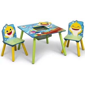 Delta Children Baby Shark Table & Chairs Set, Blue