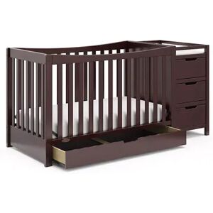 Graco Remi 4-in-1 Convertible Crib & Changer, Brown