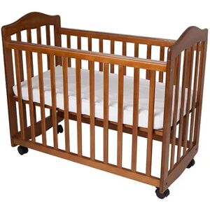 LA Baby The Original Bedside Manor Crib, Brown