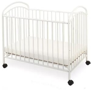 LA Baby Classic Rolling Portable / Mini Crib, White