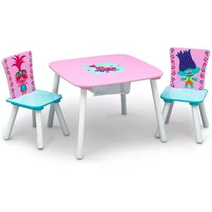 DreamWorks Trolls World Tour Storage Table and Chair Set by Delta Children, Pink