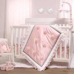 The Peanutshell Arianna 3-Piece Crib Bedding Set, Pink, Large