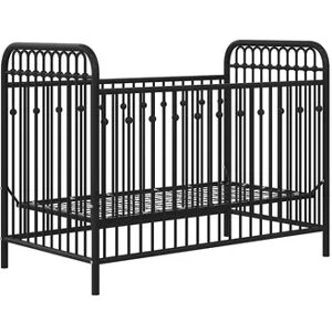 Little Seeds Monarch Hill Ivy Metal Baby Crib, Black