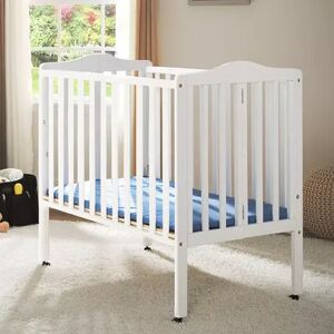 Delta Children Portable Folding Crib With Mattress, White