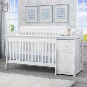 Delta Children Princeton Junction Convertible Crib N Changer, White, INFANT