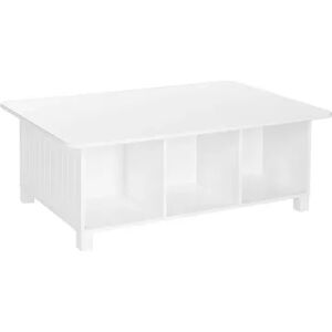 RiverRidge Home Kids' 6-Cubby Storage Activity Table, White