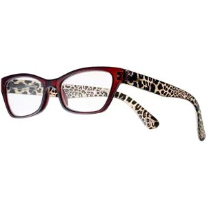 Women's Modera by Foster Grant Marcia Leopard Cat-Eye Reading Glasses, Size: +2.5, Multicolor