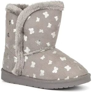 Olivia Miller Samantha Girls' Butterfly Slipper Boots, Girl's, Size: 4, Grey