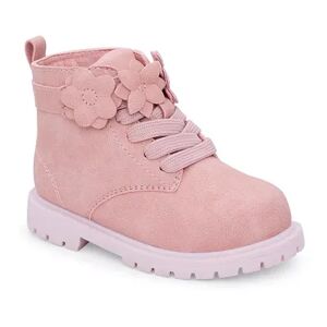 Carter's Daffodil Toddler Girls' Combat Boots with Power Strap & Flowers, Toddler Girl's, Size: 7 T, Pink