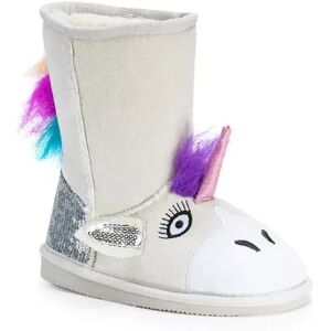 MUK LUKS Luna Unicorn Kids' Plush Boots, Girl's, Size: 10 T, Natural