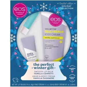 eos Holiday 2022 Vanilla Confetti Stick & Vanilla Cashmere 1-oz. Hand Cream & Vanilla Cashmere 8-oz. Body Cream Carton, Size: 3 CT, Multicolor