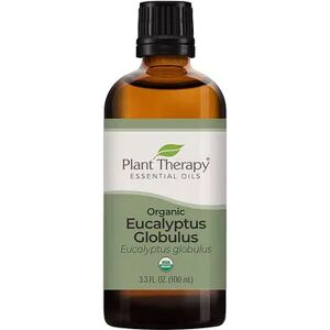 Plant Therapy Aroma 100mL Essential Oil, 3.3 Oz, Organic Eucalyptus Globulus, Multicolor