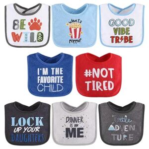 The Peanutshell 8-Pack Terry Bibs, Size: Large, Multicolor