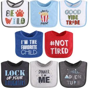 The Peanutshell 8-Pack Terry Bibs, Size: Large, Multicolor