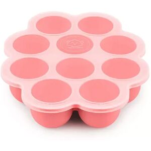 KeaBabies Silicone Baby Food Freezer Tray with Clip-on Lid, Dishwasher, Microwave, BPA-Free Baby Food Storage, Blossom