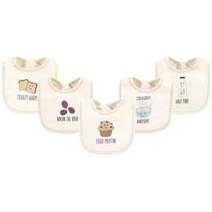 Touched by Nature Baby Organic Cotton Bibs 5pk, Muffin, One Size, Brt Blue