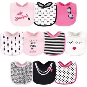 Little Treasure Baby Girl Cotton Bibs 10pk, Lipstick, One Size, Med Pink