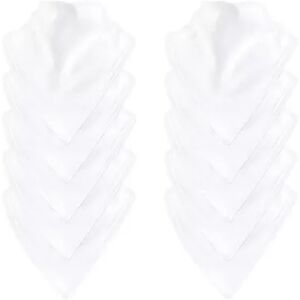 Luvable Friends Baby Cotton Bandana Bibs 10pk, White, One Size