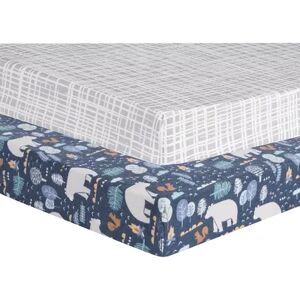 Trend Lab Woodland Wonder 2-Pack Playard Sheets, Blue
