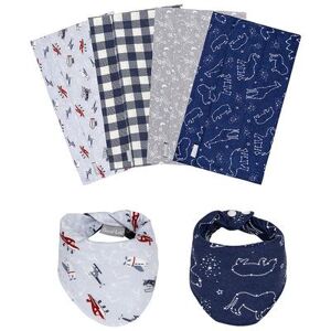 Trend Lab Sky Traveler 6-Piece Bandana Bib & Burp Cloth Set, Blue