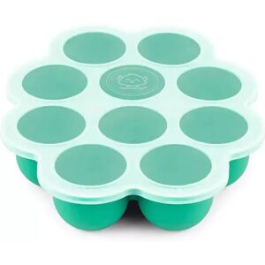 KeaBabies Silicone Baby Food Freezer Tray with Clip-on Lid, Dishwasher, Microwave, BPA-Free Baby Food Storage, Alpine Gre