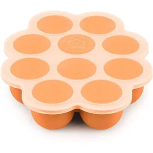 KeaBabies Silicone Baby Food Freezer Tray with Clip-on Lid, Dishwasher, Microwave, BPA-Free Baby Food Storage, Brown