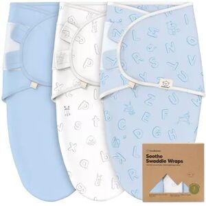 KeaBabies 3pk Organic Baby Swaddle Sleep Sacks, Newborn Baby Swaddles 0-3 Months, Ergonomic Wearable Swaddle Blanket, Infant Unisex, ABC Land C