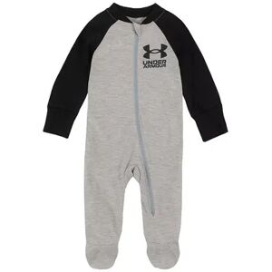 Baby Under Armour Colorblock Raglan Zip Sleep & Play, Infant Unisex, Size: 3 Months, Light Grey