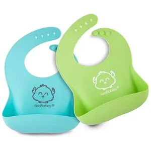 KeaBabies Baby Silicone Bibs, Waterproof, Easy Wipe Baby Bib, Baby Feeding Bibs with Large Food Catcher Pocket For Boys, Multicolor