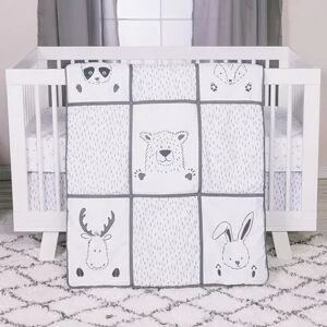 Trend Lab Peek-a-Boo Forest 3 Piece Crib Bedding Set, Multicolor