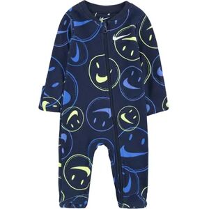 Nike Baby Nike Smiley Face Print Sleep & Play, Infant Unisex, Size: 6 Months, Blue