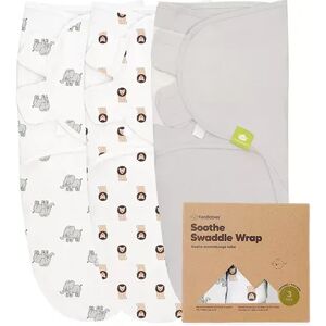 KeaBabies 3pk Organic Baby Swaddle Sleep Sacks, Newborn Baby Swaddles 0-3 Months, Ergonomic Wearable Swaddle Blanket, Infant Unisex, The Wild 2