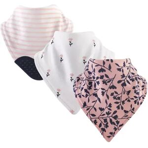 Yoga Sprout Baby Girl Cotton Bandana Bibs 3pk, Fresh, One Size, Med Pink