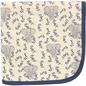 Touched by Nature Baby Boy Organic Cotton Swaddle, Receiving and Multi-purpose Blanket, Blue Elephant, One Size, Brt Blue