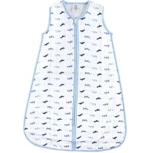 Luvable Friends Baby Boy Sleeveless Muslin Cotton Sleeping Bag, Sack, Blanket, Airplanes Muslin, Infant Boy's, Size: 18-24MONTH, Brt Blue