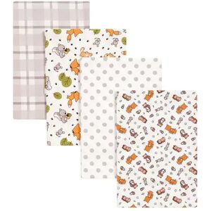 Trend Lab 4-pk. Wild Bunch Flannel Swaddle Blankets, Multicolor