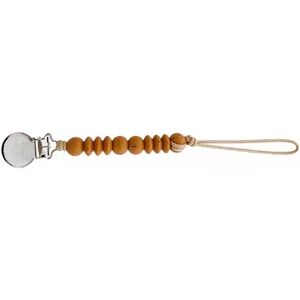 Pretty Please Teethers Nate Petite Pacifier Clip, Brown