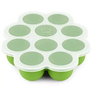 KeaBabies Silicone Baby Food Freezer Tray with Clip-on Lid, Dishwasher, Microwave, BPA-Free Baby Food Storage, KeaGreen