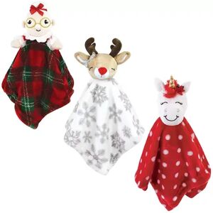 Hudson Baby Infant Girls Animal Face Security Blanket, Mrs Claus, One Size, Brt Red