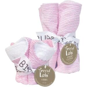 Trend Lab 8-pc. Seersucker Bib and Burp Cloth Set, Pink
