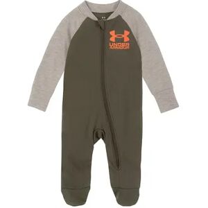 Baby Under Armour Colorblock Raglan Zip Sleep & Play, Infant Unisex, Size: 3 Months, Med Green