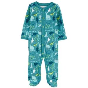 Baby Carter's Dinosaur Snap-Up Sleep & Play, Infant Boy's, Size: 3 Months, Blue