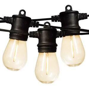 Banord LED 48 Foot 1 Watt String Lights, 16 Shatterproof Bulbs for Outdoor Use, Grey