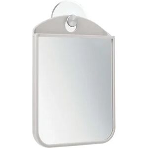 mDesign Fog Free Bathroom Shower Shaving Mirror - Light Gray/Brushed, Grey