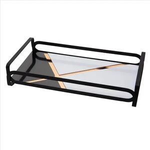 Home Details Color Block Vanity Tray, Black