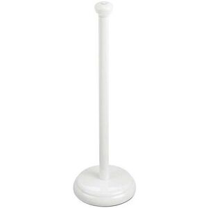 mDesign Metal Free-Standing Toilet Paper Holder - White