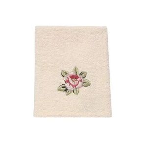 Avanti Rosefan Washcloth, White